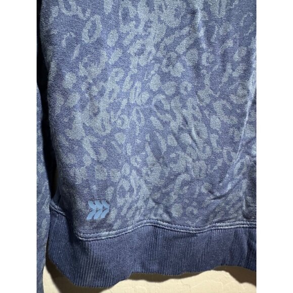 All in Motion Girls cropped long sleeve top blue with animal print pattern M 8 - Picture 5 of 6